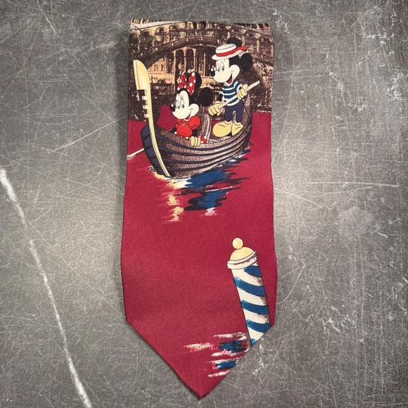 Atlas Design Other - Mens Tie | Disney Atlas Design | Mickey Minnie Venice Gondola Silk Limited Ed
